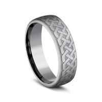 The Adare Men's Wedding Band in Grey Tantalum - 6.5mm Width by Tantalum