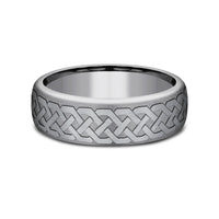 The Adare Men's Wedding Band in Grey Tantalum - 6.5mm Width by Tantalum