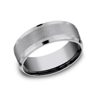 The Admiral Men's Wedding Band in Grey Tantalum - 8mm Width by Tantalum