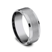 The Admiral Men's Wedding Band in Grey Tantalum - 8mm Width by Tantalum