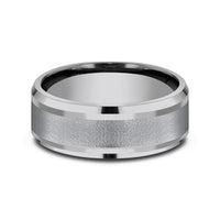 The Admiral Men's Wedding Band in Grey Tantalum - 8mm Width by Tantalum