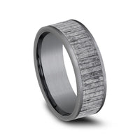 The Alder Men's Wedding Band in Grey Tantalum - 8mm Width by Tantalum