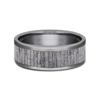 The Alder Men's Wedding Band in Grey Tantalum - 8mm Width by Tantalum