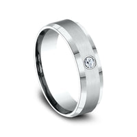 The Alexander Men's Wedding Band in 14K White Gold - 6mm Width by Benchmark