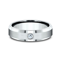 The Alexander Men's Wedding Band in 14K White Gold - 6mm Width by Benchmark
