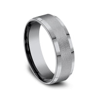 The Alpha Men's Wedding Band in Grey Tantalum - 7mm Width by Tantalum