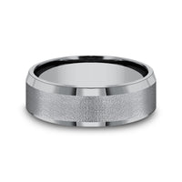 The Alpha Men's Wedding Band in Grey Tantalum - 7mm Width by Tantalum