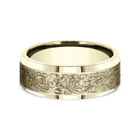 The Ambassador Men's Wedding Band in 14K Yellow Gold - 7.5mm Width by Benchmark