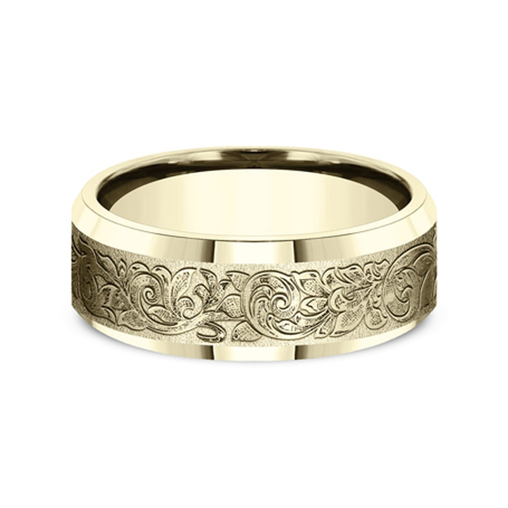The Ambassador Men's Wedding Band in 14K Yellow Gold - 7.5mm Width by Benchmark