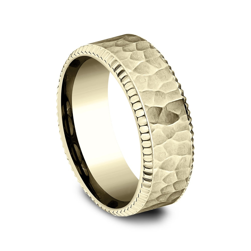 The Anderson Men's Wedding Band in 14K Yellow Gold - 8mm Width by Benchmark