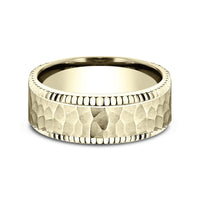 The Anderson Men's Wedding Band in 14K Yellow Gold - 8mm Width by Benchmark
