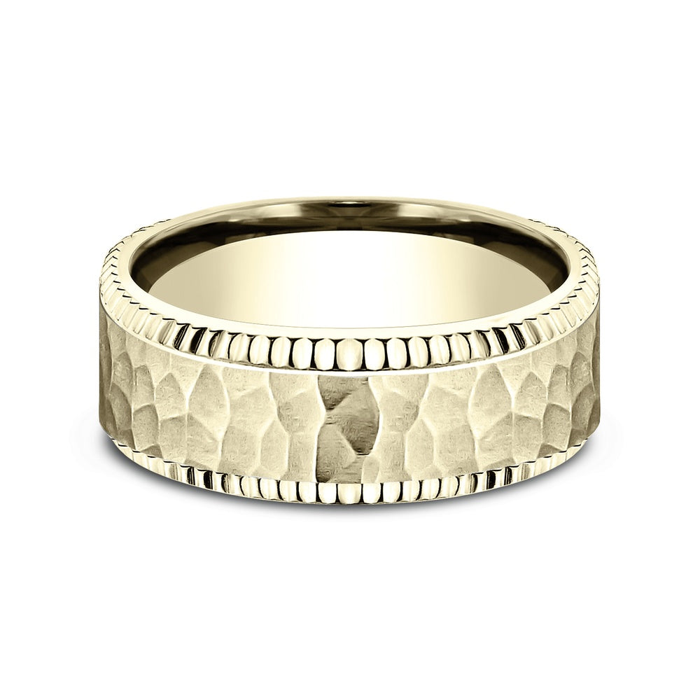 The Anderson Men's Wedding Band in 14K Yellow Gold - 8mm Width by Benchmark