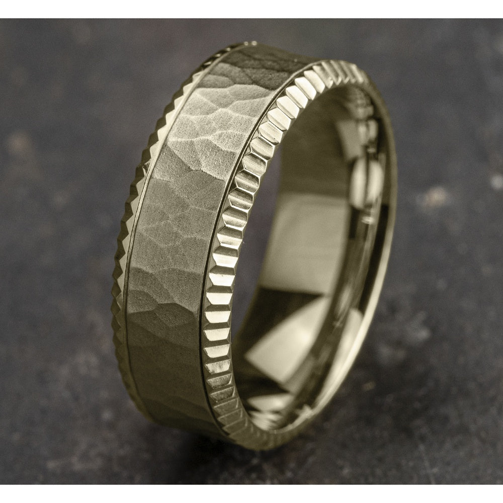 The Anderson Men's Wedding Band in 14K Yellow Gold - 8mm Width by Benchmark