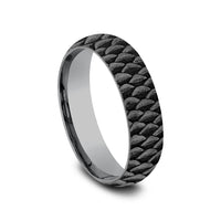 The Angler Men's Wedding Band in Grey Tantalum - 6mm Width by Brook and Branch