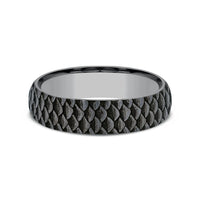 The Angler Men's Wedding Band in Grey Tantalum - 6mm Width by Brook and Branch