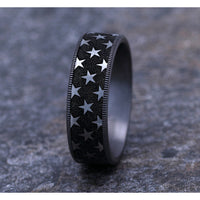 The Anthem Men's Wedding Band in Grey Tantalum and Grey/Black Titanium - 7.5mm Width by Brook and Branch
