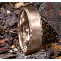 The Apex Men's Wedding Band in 14K Rose Gold - 6.5mm Width by Benchmark