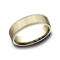 The Apex Men's Wedding Band in 14K Yellow Gold - 6.5mm Width by Benchmark