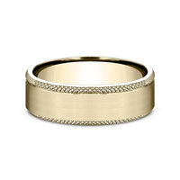 The Apex Men's Wedding Band in 14K Yellow Gold - 6.5mm Width by Benchmark