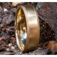 The Apex Men's Wedding Band in 14K Yellow Gold - 6.5mm Width by Benchmark