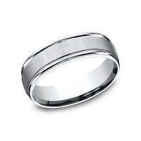 The Arcadia Men's Wedding Band in 14K White Gold - 6.5mm Width by Benchmark