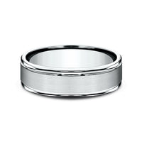 The Arcadia Men's Wedding Band in 14K White Gold - 6.5mm Width by Benchmark