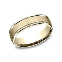 The Arcadia Men's Wedding Band in 14K Yellow Gold - 6.5mm by Benchmark