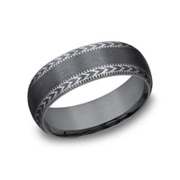 The Archer Men's Wedding Band in Darkened Tantalum - 8mm Width by Tantalum