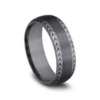 The Archer Men's Wedding Band in Darkened Tantalum - 8mm Width by Tantalum