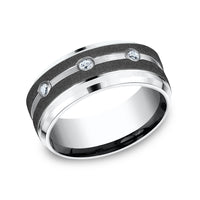 The Architect Men's Wedding Band in White Cobalt - 9mm Width by Forge