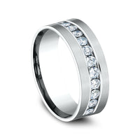 The Aristocrat Men's Wedding Band in 14K White Gold - 8mm Width by Benchmark