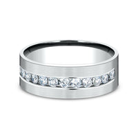 The Aristocrat Men's Wedding Band in 14K White Gold - 8mm Width by Benchmark