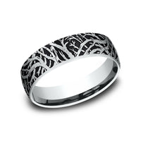 The Artemis Men's Wedding Band in 14K White Gold - 6.5mm Width by Benchmark