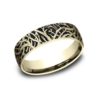 The Artemis Men's Wedding Band in 14K Yellow Gold - 6.5mm Width by Benchmark