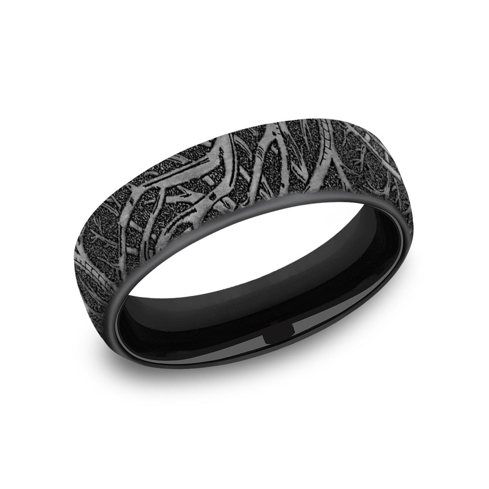 The Artemis Men's Wedding Band in Black Titanium - 6.5mm Width by Forge