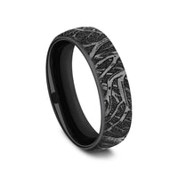 The Artemis Men's Wedding Band in Black Titanium - 6.5mm Width by Forge