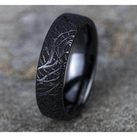 The Artemis Men's Wedding Band in Black Titanium - 6.5mm Width by Forge