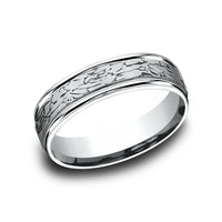 The Arthur Men's Wedding Band in 14K White Gold - 6mm Width by Benchmark