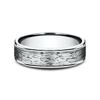 The Arthur Men's Wedding Band in 14K White Gold - 6mm Width by Benchmark