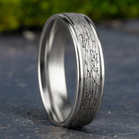 The Arthur Men's Wedding Band in 14K White Gold - 6mm Width by Benchmark