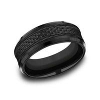 The Athlete Men's Wedding Band in Black Titanium - 8mm Width by Forge