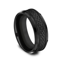 The Athlete Men's Wedding Band in Black Titanium - 8mm Width by Forge