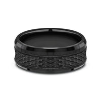 The Athlete Men's Wedding Band in Black Titanium - 8mm Width by Forge