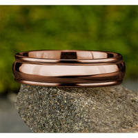 The Atlas Men's Wedding Band in 14K Rose Gold - 6.5mm by Benchmark