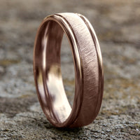 The Aurelius Men's Wedding Band in 14K Rose Gold - 6mm Width by Benchmark