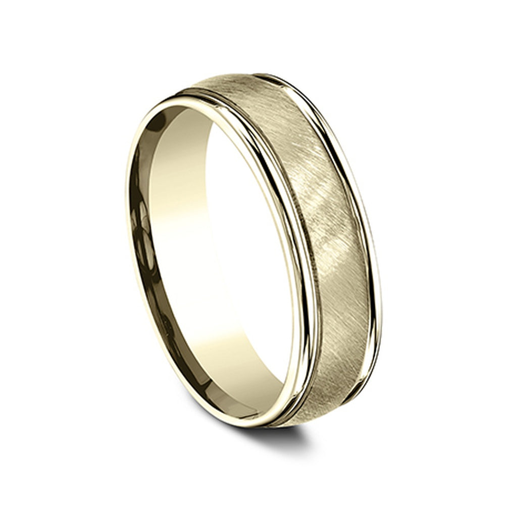The Aurelius Men's Wedding Band in 14K Yellow Gold - 6mm Width by Benchmark