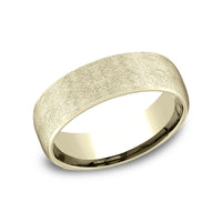 The Aurora Men's Wedding Band in 14K Yellow Gold - 6.5mm Width by Benchmark