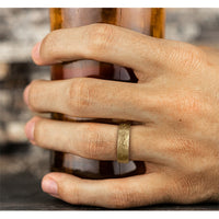 The Aurora Men's Wedding Band in 14K Yellow Gold - 6.5mm Width by Benchmark