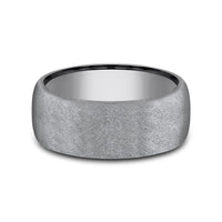 The Aurora Men's Wedding Band in Grey Tantalum - 8mm Width by Tantalum