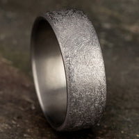 The Aurora Men's Wedding Band in Grey Tantalum - 8mm Width by Tantalum